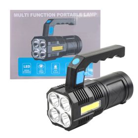 LED Flashlight USB Rechargeable Torch COB Spotlight Camping Light Emergency Lamp 4 Modes Waterproof Work Light Free Shipping Via DHL-Ground,cannot Be