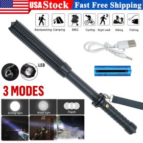 Baseball LED Flashlight Zoom Rechargeable Torch Spotlight Emergency Security Work Light 3 Lighting Modes Free Shipping Via DHLGround, Cannot Be Shippe