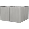 9.84' x 9.84' Universal Gazebo Sidewall Set with 4 Panel 40 Hook/C-Ring Included for Pergolas & Cabanas Light Gray