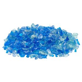 Fire Glass, 10 LBS / 4.5 KG Fireplace Rocks, 3/4-Inch / 19.05 mm Reflective Firepit Glass Rock, High Luster Stone Landscaping for Fire Pit Table