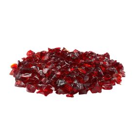 Fire Glass, 10 LBS / 4.5 KG Smokeless & High-Temperature Resistant Fireplace Rocks, 3/4-Inch / 19.05 mm Reflective Firepit Glass Rock