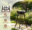A set of 29 inch hollow backrest stools with 2 counter heights