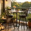 A set of 29 inch hollow backrest stools with 2 counter heights