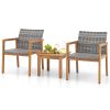 3 Pieces Patio Furniture Set  with Chair