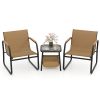3 Pieces Patio Furniture Set Outdoor Bistro Conversation Set