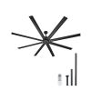84 In Ceiling Fan without Light, 6-Speed Remote Control, Aluminum 8-Blade, Reversible DC Motor