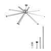 84 In Ceiling Fan without Light, 6-Speed Remote Control, Aluminum 8-Blade, Reversible DC Motor, Modern Low Profile Flush Mount Fan for Bedroom