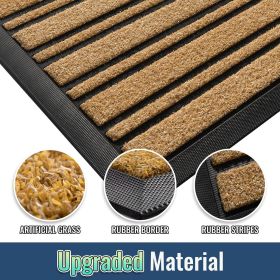 Door Mat Outdoor Entrance, 36x17 Inches, Extra Durable Front Door Mat Outside, Heavy Duty Welcome Mat for Outside Entry, Back Door Mats Non Slip