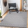LOOM & LUXE Collection 8X10 Grey/White /Geometric Indoor/Outdoor Area Rug