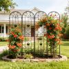 4 Pack Metal Garden Trellis 86.7" x 19.7" Rustproof Trellis for Climbing Plants Outdoor Flower Support Black