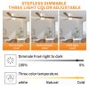 52 inch White Wood Ceiling Fans with Lights and Remote, Modern Flush Mount Low Profile Ceiling Fan with Light, 6 Speed, Reversible DC Motor