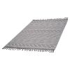 LOOM & LUXE Collection 8X10 Grey/White /Geometric Indoor/Outdoor Area Rug