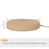 Patio Chair Cushions Set of 4 Round Seat Cushions for Dining Bistro Chairs Machine Washable, 15" x 15" x 3", Khaki