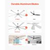 84 In Ceiling Fan without Light, 6-Speed Remote Control, Aluminum 8-Blade, Reversible DC Motor, Modern Low Profile Flush Mount Fan for Bedroom