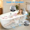 Washable Quick Dry 4D Mesh Bath Pillow with Hanging Loop, Comfort Full Body Bathtub Cushion Ideal Holiday Gift