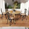 Patio Chair Cushions Set of 4 Round Seat Cushions for Dining Bistro Chairs Machine Washable, 15" x 15" x 3", Khaki