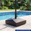 154lbs Mobile Fillable Patio Umbrella Base with 4 Wheels