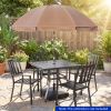 154lbs Mobile Fillable Patio Umbrella Base with 4 Wheels