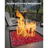 Fire Glass, 10 LBS / 4.5 KG Smokeless & High-Temperature Resistant Fireplace Rocks, 3/4-Inch / 19.05 mm Reflective Firepit Glass Rock