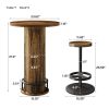 Bar Table with 2 Barstools, Pub Cocktail Table Bar Table with Chairs
