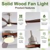 52 Inch Brushed Nickel Ceiling Fans with Lights and Remote Control, Modern Ceiling Fan Light, 3 Blades, 6 Speed DC Motor