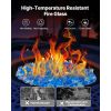 Fire Glass, 10 LBS / 4.5 KG Fireplace Rocks, 3/4-Inch / 19.05 mm Reflective Firepit Glass Rock, High Luster Stone Landscaping for Fire Pit Table