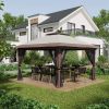 Garden Gazebo Oasis: 13x13ft Netted Pop Up Canopy Tent in Beige