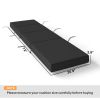 Chaise Lounge Cushion, 4" Thick Outdoor Lounge Chair Cushion with Ties for Patio, 21" x 72â€¯", Gray