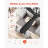 72 Inch Ceiling Fan without Light, 6-Speed Remote Control, 3-Wood-Blade, Reversible DC Motor, Modern Low Profile Flush Mount Exterior Fan for Bedroom