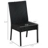 Rattan Outdoor Dining Chairs with Cushions Cream White Patio Comfort