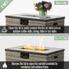 32" Propane Gas Fire Pit Table with Propane Tank Cover 2-Pieces