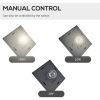Outdoor Lamp Post Lights, Triple Head Solar Powered Lamp, Street Vintage Solar Post Lamp, for Backyard, Garden Pathway, Driveway, 72 Inches