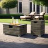 32" Propane Gas Fire Pit Table with Propane Tank Cover 2-Pieces
