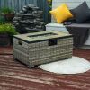 32" Propane Gas Fire Pit Table with Propane Tank Cover 2-Pieces