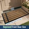 Door Mat Outdoor Entrance, 36x17 Inches, Extra Durable Front Door Mat Outside, Heavy Duty Welcome Mat for Outside Entry, Back Door Mats Non Slip