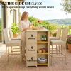 5-piece outdoor bar counter, outdoor tables and chairs, Brown