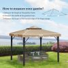 Model 84C-051 or 84C-269 10' x 10' Gazebo Replacement Canopy, Khaki