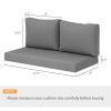 2 Seater Patio Furniture Cushions, Thick Outdoor Loveseat Cushions Furniture Cushions with Removable Cover
