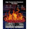 Fire Glass, 10 LBS / 4.5 KG Smokeless & High-Temperature Resistant Fireplace Rocks, 3/4-Inch / 19.05 mm Reflective Firepit Glass Rock