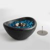 Tabletop Fire Pit Black, Outdoor & Indoor Fire Pit, Portable Concrete Fire Pit, Personal Ethanol Fireplace, Outdoor Table Top Fire Pit