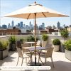 Outdoor Rectangular Patio Umbrella 7 Feet with 3 Adjustable Heights for Garden Poolside Balcony Sunshade Protection