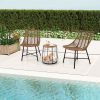 3 Piece Outdoor Furniture Set with Pet Housefor Patio Yard