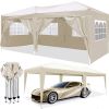 10'x20' Pop Up Canopy Outdoor Portable Party Folding Tent with 6 Removable Sidewalls + Carry Bag + 4pcs Weight Bag