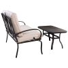 2 Pieces Patio Outdoor Cushioned Coffee Table Seat
