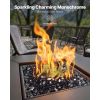 Fire Glass, 10 LBS / 4.5 KG High-Temperature Resistant Fireplace Rocks, 1/2-Inch / 12.7 mm Reflective & Smokeless Firepit Glass Rock