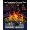 Fire Glass, 10 LBS / 4.5 KG High-Temperature Resistant Fireplace Rocks, 1/2-Inch / 12.7 mm Reflective & Smokeless Firepit Glass Rock